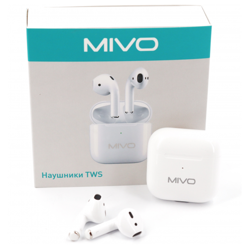 Наушники Bluetooth вкладыши MIVO MT-04 TWS вкладыши белые