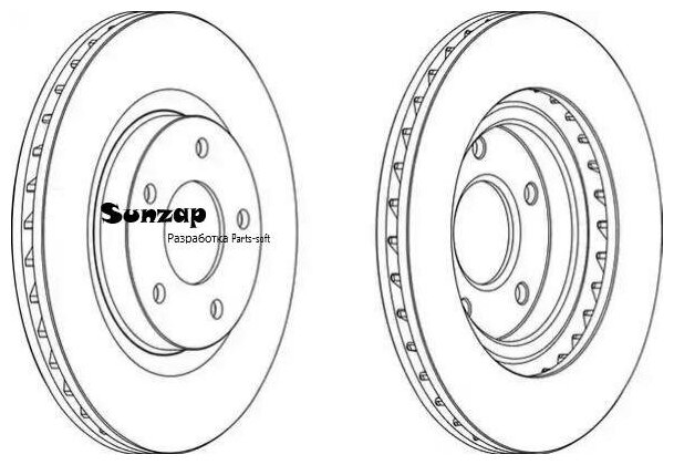 FERODO DDF1624 Диск торм передн