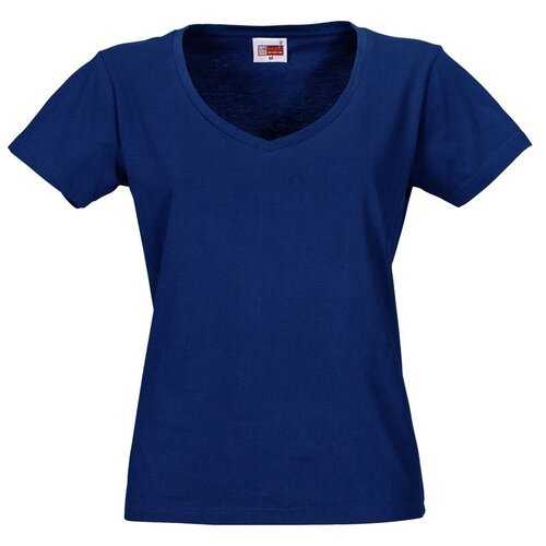 фото Футболка heavy super club женская с v-образным вырезом, кл. синий us basic