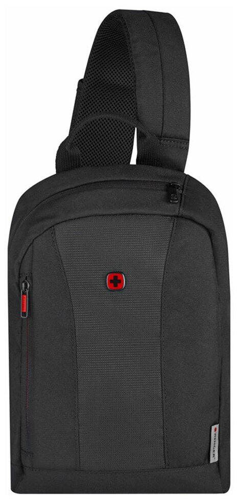 Рюкзак однолямочный Wenger, чёрный, 7x36x23 см, 611876