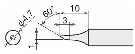 Жало для паяльника Goot RX-80HRT-1C