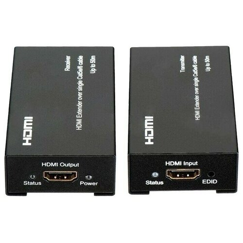 Комплект OSNOVO TA-Hi/1+RA-Hi/1 для передачи HDMI по одному кабелю витой пары CAT5e/6 до 50м. Разрешение до 1080p/36бит (Deep Color). Поддержка 3D и H