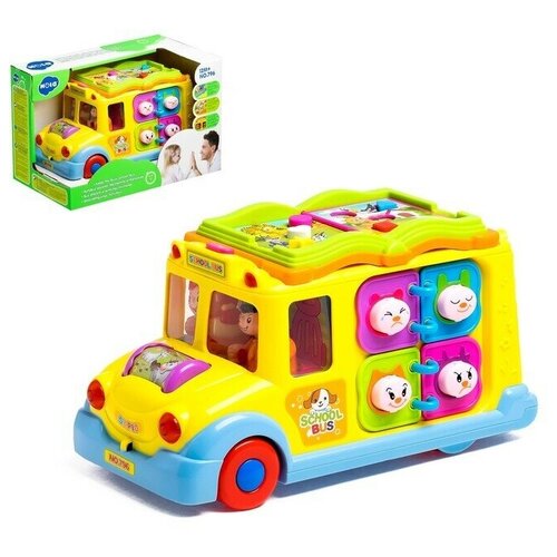 Развивающая игрушка Автобус , световой и звуковой эффект развивающая игрушка мартышка звуковой эффект