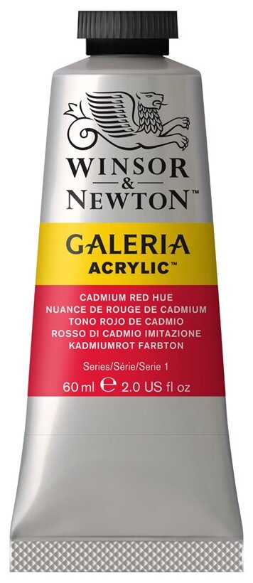 Краска акриловая художественная Winsor&Newton "Galeria", 60мл, туба, кадмий красный
