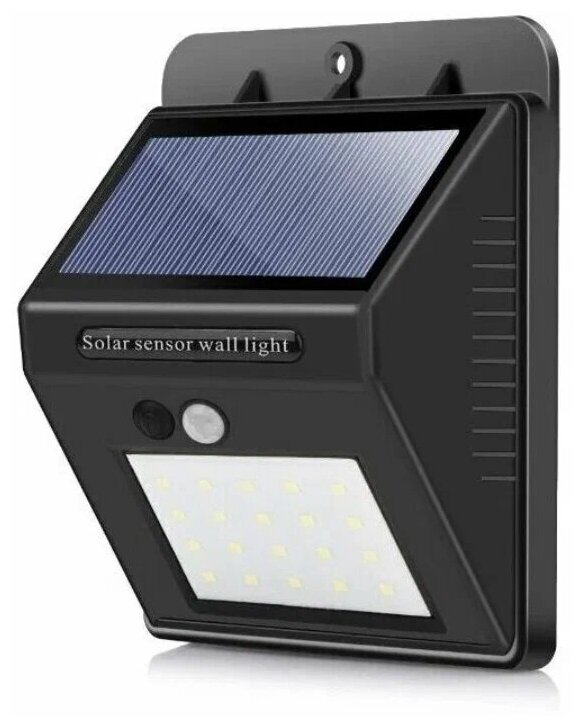 Прожектор светодиодный с датчиком движения уличный светильник фонарь для дачи на солнечных батареях 20 LED