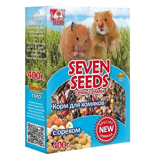 Seven Seeds Корм SEVEN SEEDS SPECIAL для хомяков, с орехом, 400 г