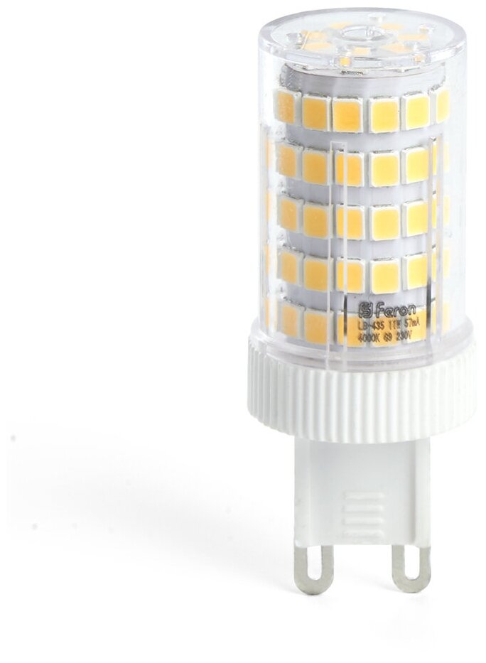 Лампа светодиодная, (11W) 230V G9 6400K JCD, LB-435 3шт