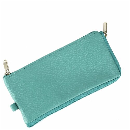 Ключница КРОКО, натуральная кожа, ручная работа, , 6 шт., бирюзовый