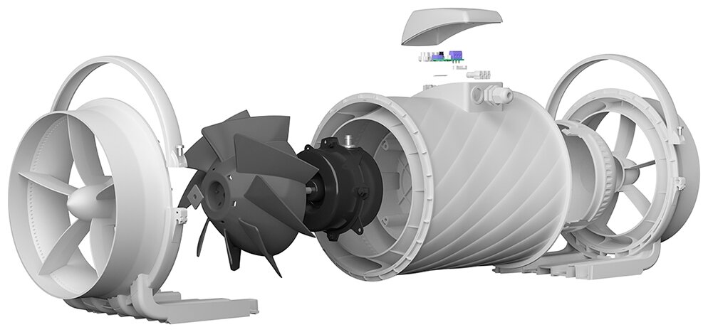 Канальный вентилятор ERA PRO Typhoon 200 2SP серый - фотография № 5