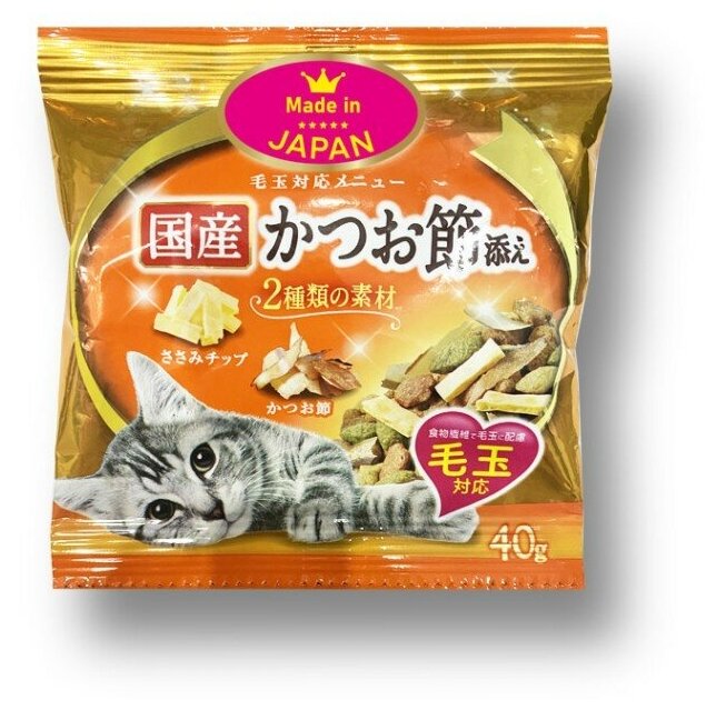 Рыбные чипсы для выведения шерсти Japan Premium Pet. (40 г х 4) - фотография № 4