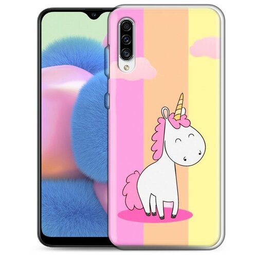 чехол книжка mypads для samsung galaxy a50 a30s a50s самсунг а50 а30s со шнурком черный Дизайнерский силиконовый чехол для Самсунг А50/А30s / Samsung Galaxy A30s Единорожка