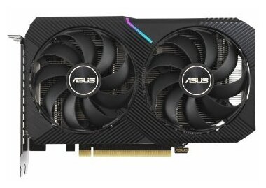 Видеокарта NVIDIA GeForce RTX3060 Ti ASUS 8Gb LHR DUAL-RTX3060TI-8G-MINI-V2 PCI-E 40 ядро - 1665 МГц Boost - 1695 МГц память - 8 Гб GDDR6 14000 МГц 256 бит HDMI 3xDisplayPort подсветка Retail