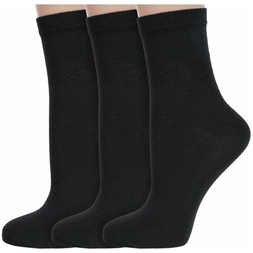 фото Женские носки rusocks средние, размер 23-25 (36-39), черный
