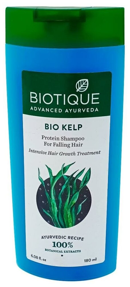 Шампунь против выпадения волос с водорослями Kelp Biotique 180 мл