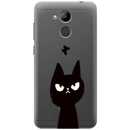 Силиконовый чехол на Honor 6C Pro, Хонор 6С Про с 3D принтом Disgruntled Cat прозрачный силиконовый чехол на honor 80 pro хонор 80 про с 3d принтом disgruntled cat прозрачный