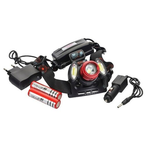 Rifish Фонарь налобный, 2 аккумулятора,220вт,прикуриватель 1808