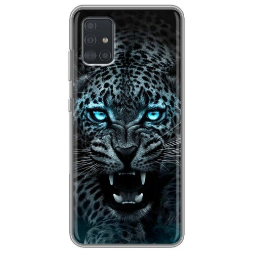Дизайнерский силиконовый чехол для Самсунг Галакси А51 / Samsung Galaxy A51 Темный леопард