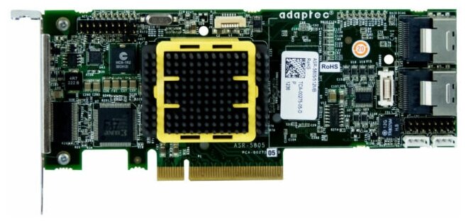 Контроллер Adaptec ASR-5405 RAID-SAS/SATA-II (RAID 0,1,10,5,6,50 4кан.(SFF8087) 256Mb (2247100-R)