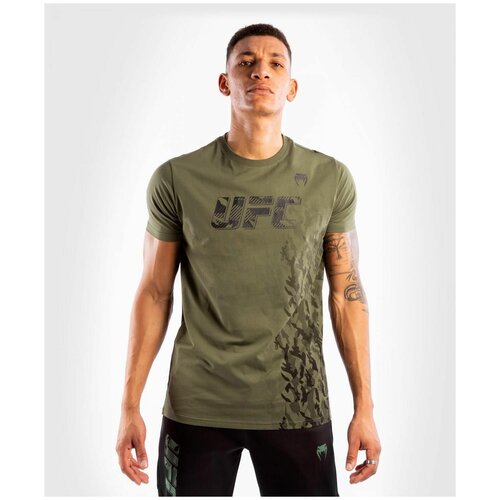 фото Мужская хлопковая футболка ufc venum fight week, хаки, xl