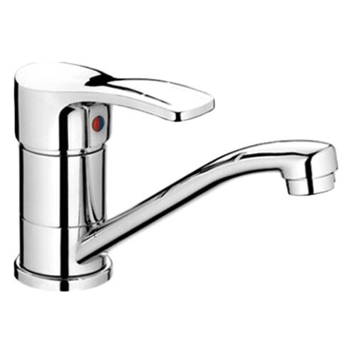 Однорычажный смеситель для кухонной мойки-раковины с поворотным изливом Loffrey LF84564 хром