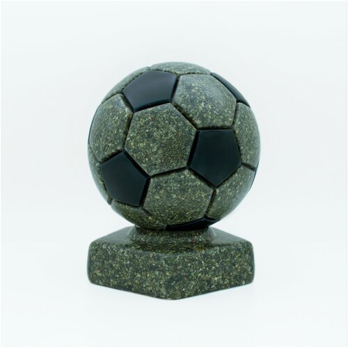Футбольный мяч из искусственного камня малахит , d-22 см, BrilliantStone