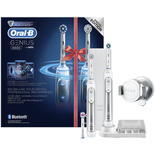  вибрационная зубная щетка Oral-B Genius 8900, белый