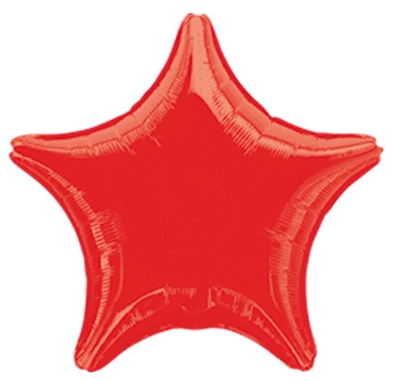 Воздушный шар фольгированный Anagram звезда Металлик красный, 48 см