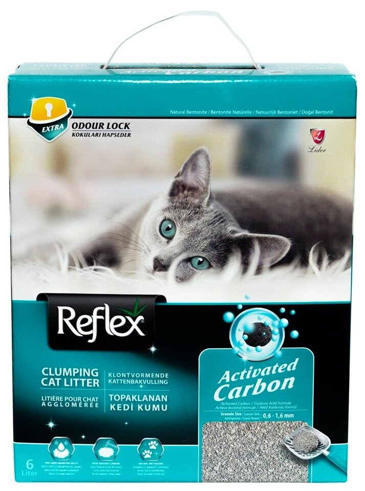 Reflex наполнитель для кошачьего туалета, с повышенной впитываемостью 6 л - фотография № 2