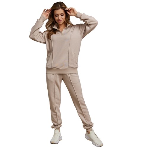 фото Костюм женский kvati трикотажный спортивный без начеса весна/лето брючный с молнией /на замке