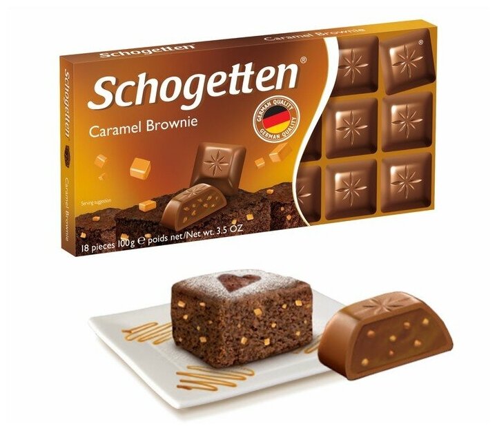 Шоколад Schogetten Caramell Brownie, 100 г 3358324