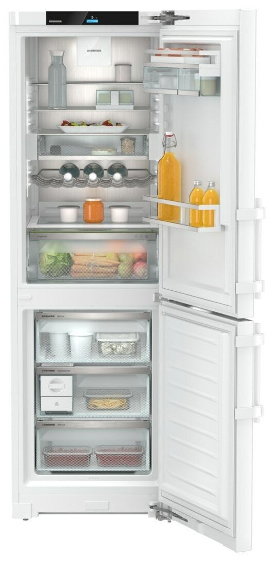Холодильник Liebherr/ Prime, EasyFresh, МК NoFrost, 3 контейнера МК, в. 185,5 см, ш. 60 см, класс ЭЭ A++, ручки с толкателями, белый цвет - фотография № 4
