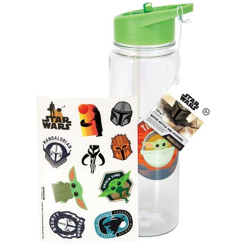 paladone кружка sw mandalorian the child heat change mug Бутылка для воды Mandalorian: The Child + наклейки (650 мл.)