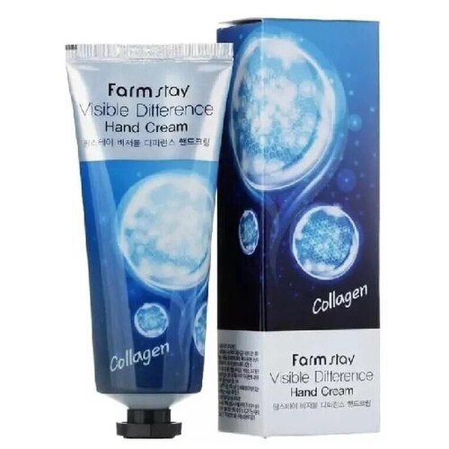 FarmStay / Крем для рук с коллагеном Visible Difference Hand Cream Collagen, 100 г + подарок (маска для губ)