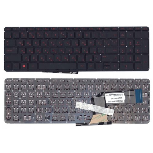 Клавиатура для ноутбука HP Pavilion 15-P010DX черная с красной подсветкой 190000₽