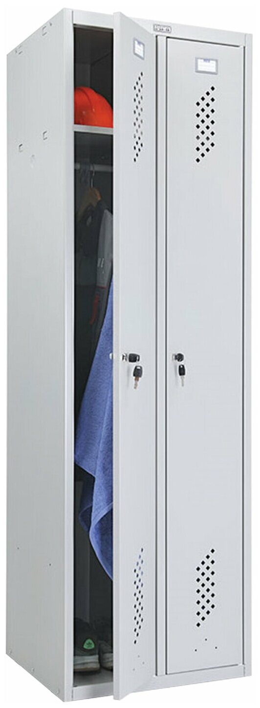 Шкаф металлический для одежды практик "LS-21", двухсекционный, 1830х575х500 мм, 29 кг - фотография № 3