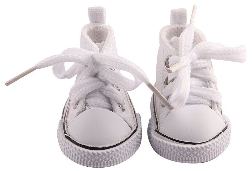 Обувь для кукол, Кеды на шнурках 5 см для Paola Reina 32 см, Berjuan 35 см, Vidal Rojas 35см и др, белые