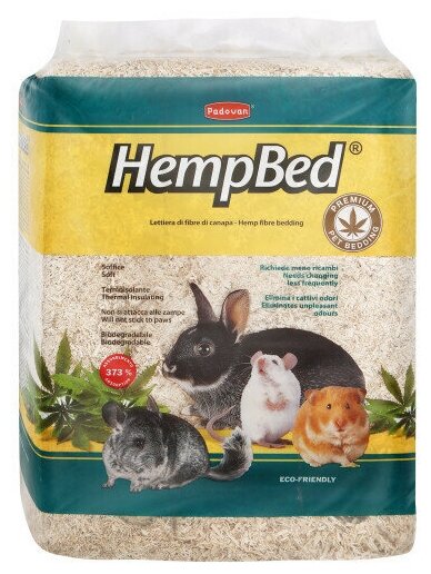 Подстилка Padovan HEMP BED из пенькового волокна для мелких домашних животных, кроликов, грызунов (3кг/30л) - фотография № 6