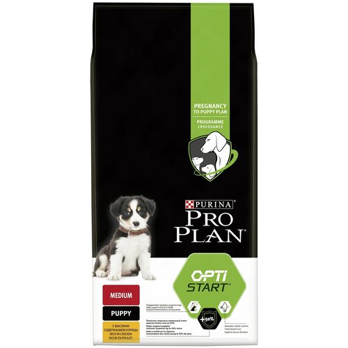 Сухой корм Purina Pro Plan Optistart Medium Puppy для щенков средних пород, Курица 12 кг