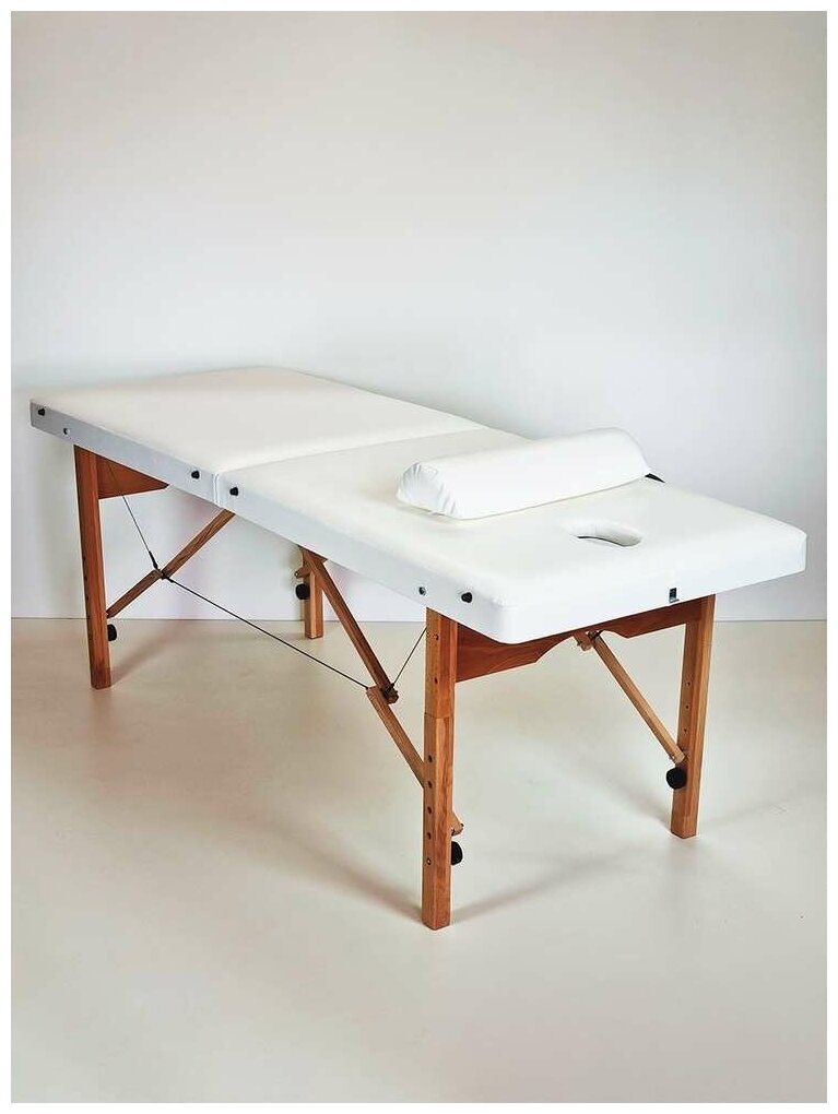 Деревянный массажный стол складной с регулировкой высоты усиленный кушетка для массажа с вырезом 190