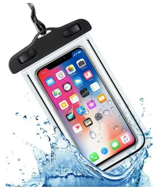 Водонепроницаемый чехол для телефона со шнурком / Чехол для подводной съемки, черный
