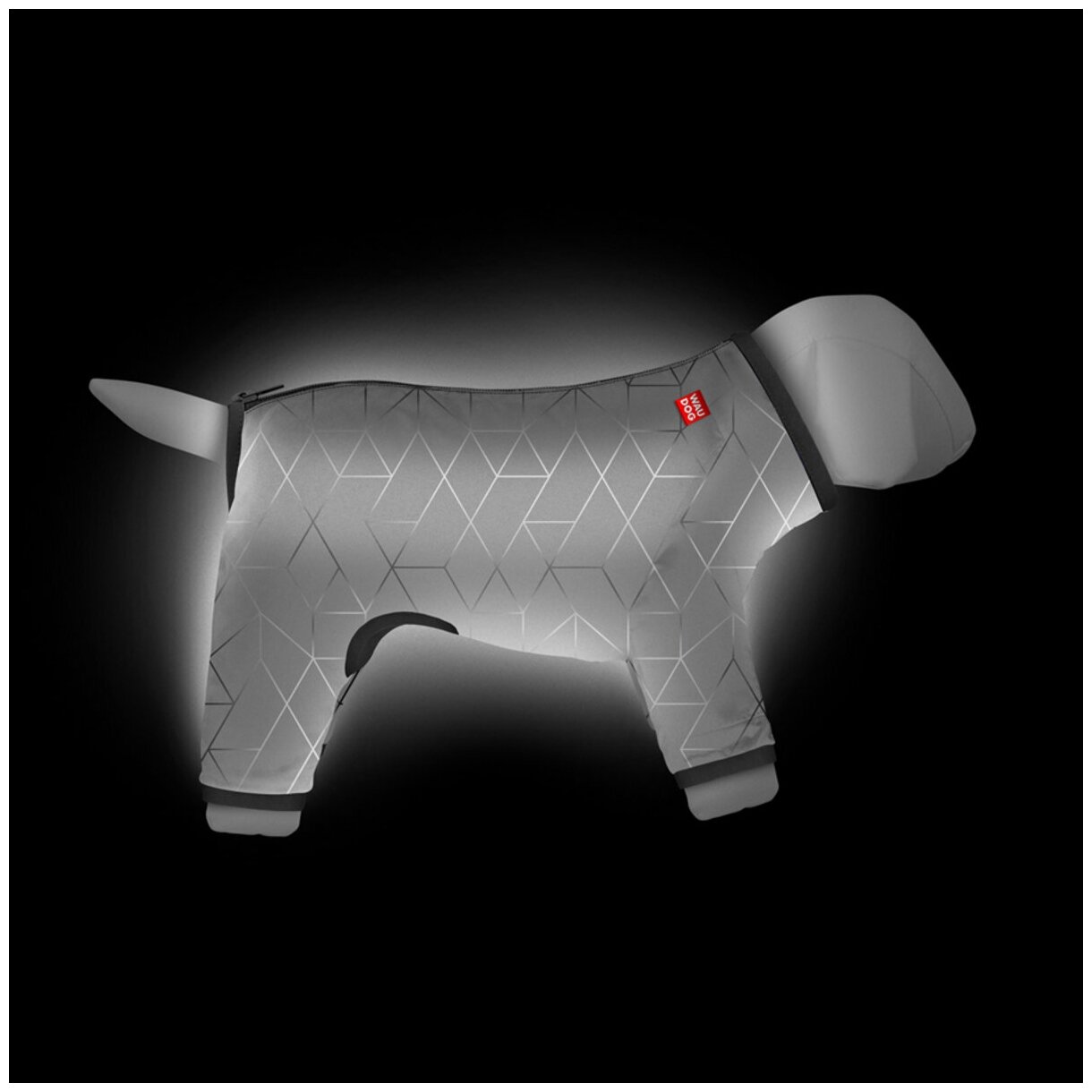 Дождевик для собак WAUDOG Clothes светоотражающий, XS30, В 43-45 см, С 27-30 см - фотография № 3