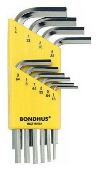 Набор штифтовых ключей HEX Bondhus 16238 10 предметов