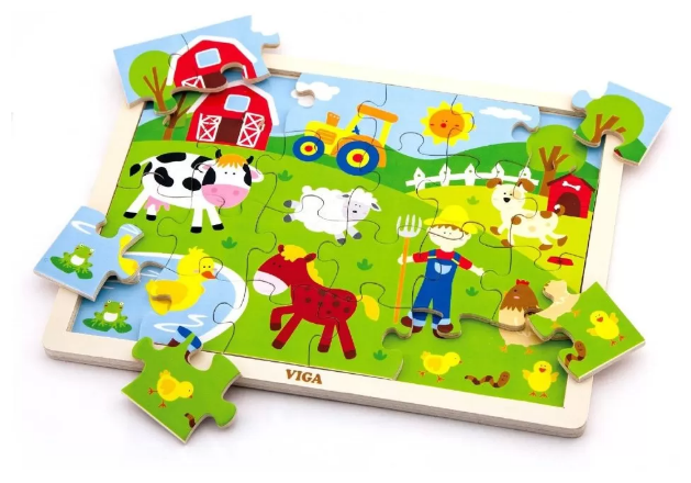 Пазл Viga Toys Ферма, 24 элемента (50197) - фото №2