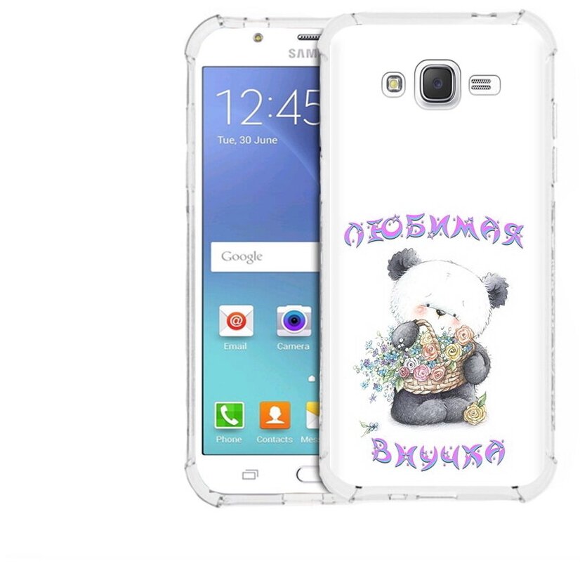 Чехол задняя-панель-накладка-бампер MyPads Любимая внучка для Samsung Galaxy J5 (2015) SM-J500F/DS/Dual Sim/Duos противоударный