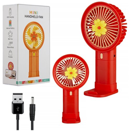 Ручной мини-вентилятор 933-151 с зарядкой от USB-кабеля Портативный настольный мини-вентилятор красный 40000₽