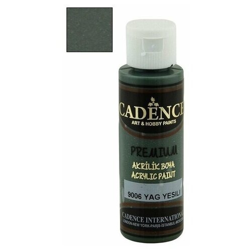 Акриловая краска Cadence Premium Acrylic Paint, 70 мл. Oil Green-9006