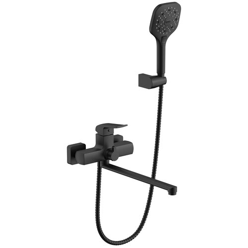 Смеситель Gappo G2250, черный матовый хром 1500 мм смеситель для ванны и душа gappo латунь g2250 черный матовый