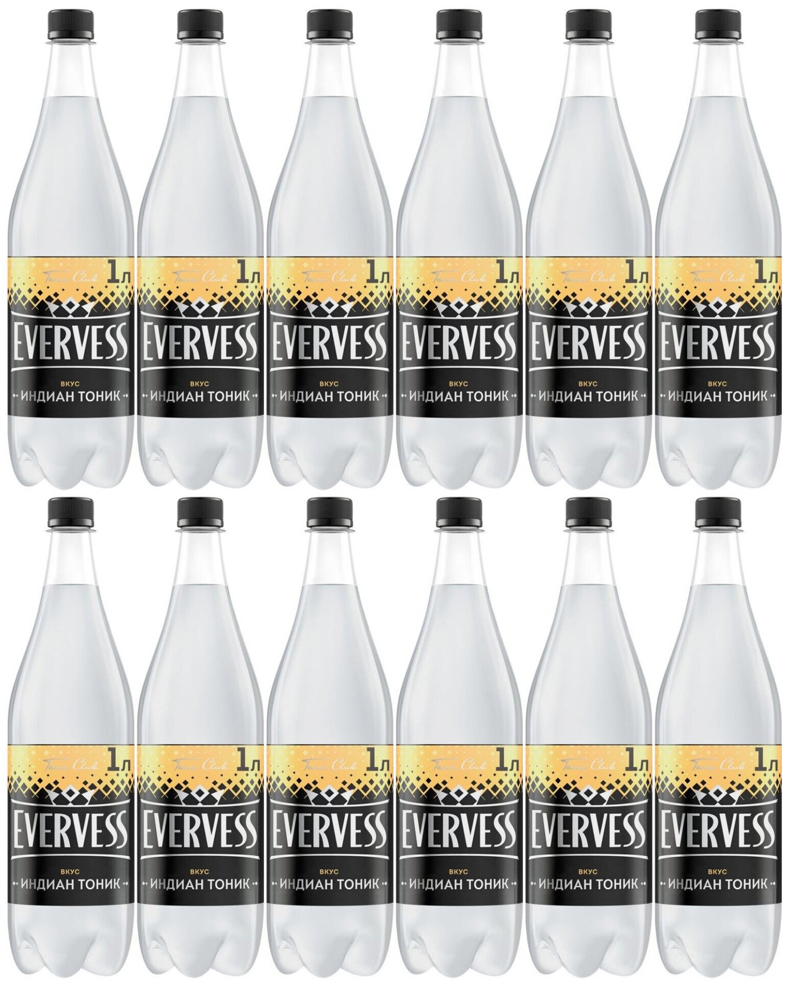 Напиток газированный Эвервесс Индиан Тоник 1.0 л. ПЭТ упаковка 12 штук - фотография № 1