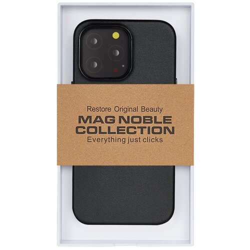 чехол с magsafe для iphone 14 mag noble collection чёрный Чехол с MagSafe для iPhone 12 Pro MAG NOBLE COLLECTION-Чёрный