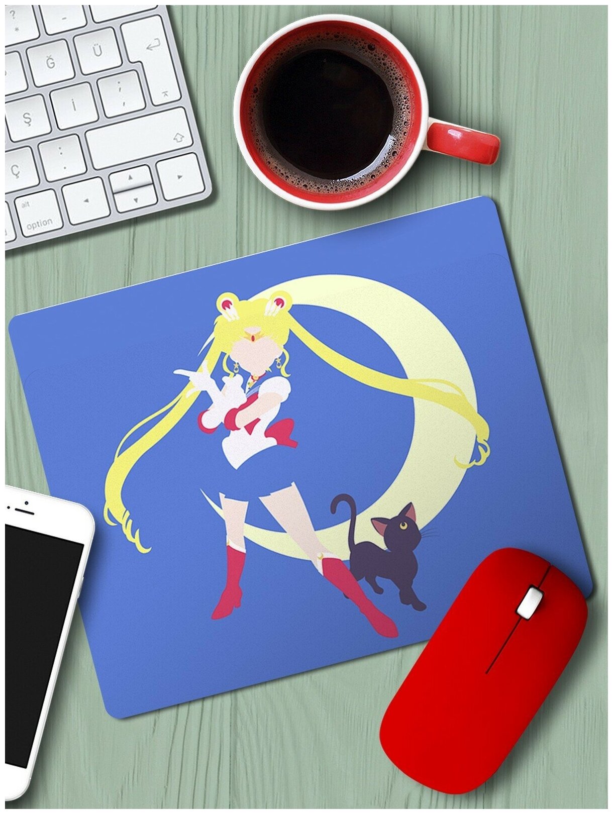 Геймерский коврик Sailor Moon Сэйлор мун, аниме, винкс, чародейки, персонаж 2